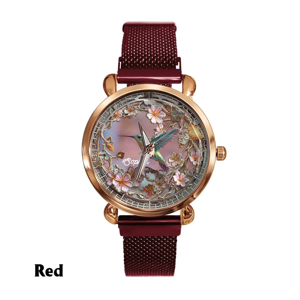 Beautiful Hummingbird - Personalized Hummingbird Women Hand Watch