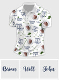 Golf Balls First Fathers Day - Personalized Father Polo Shirt