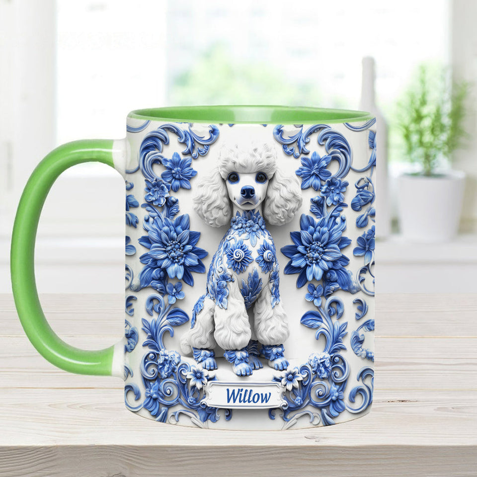 Cute Poodles - Personalized Dog Accent Mug
