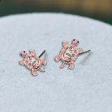 Cute Turtle - Personalized Turtle Stud Earrings