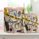 True Crime Watching Mug - Personalized True Crime Accent Mug & Coaster