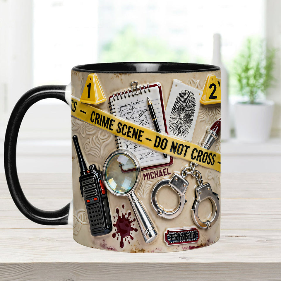 True Crime Watching Mug - Personalized True Crime Accent Mug & Coaster