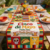 Home Decor Cinco de Mayo Outdoor, Indoor - Personalized Cinco de Mayo Table Runner