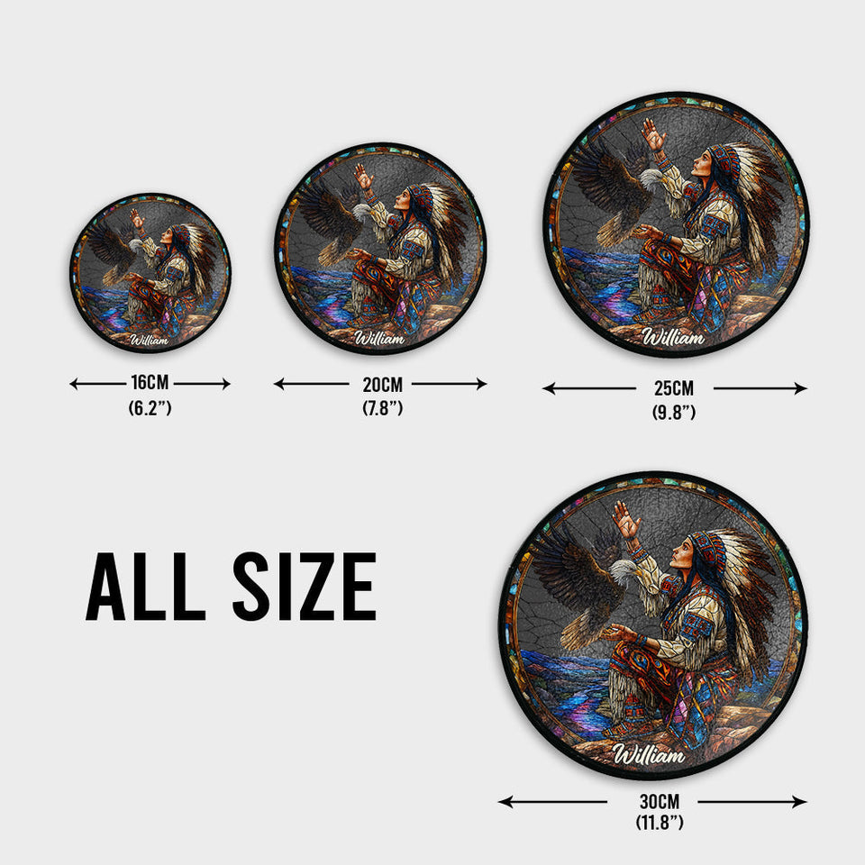 Indigenous - Personalized American Indian Stained Glass Suncatcher