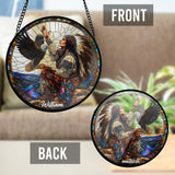 Indigenous - Personalized American Indian Stained Glass Suncatcher
