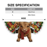 Merry Christmas - Personalized Highland Cow Shaped Tree Skirt