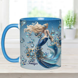 Beautiful Mermaid - Personalized Mermaid Accent Mug
