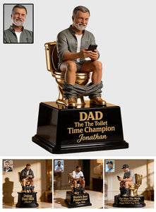 The Golden Toilet Trophy - Personalized Father Custom Shaped Acrylic Plaque