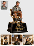 The Golden Toilet Trophy - Personalized Father Custom Shaped Acrylic Plaque
