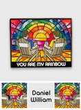 Rainbow Couple Love - Personalized LGBT Support Pin