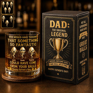 That Something So Fantastic - Personalized Father Whiskey Glass With Gift Box