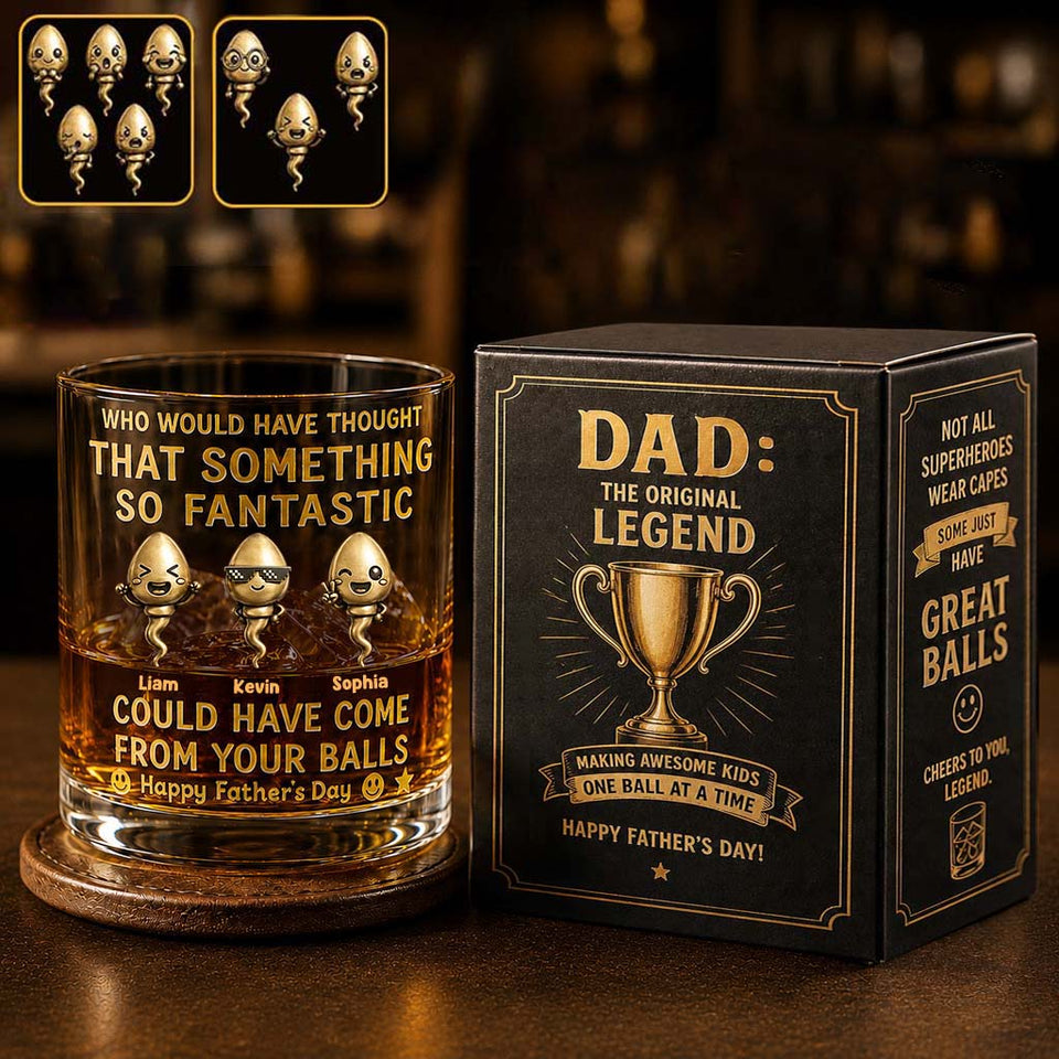 That Something So Fantastic - Personalized Father Whiskey Glass With Gift Box
