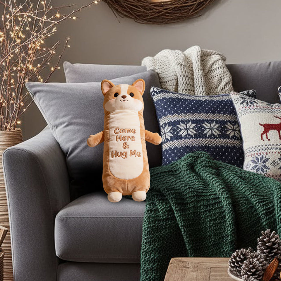 Pet Pillow Cuddle, Comfort Pillow - Personalized Dog Faux Fur Shaped Pillow