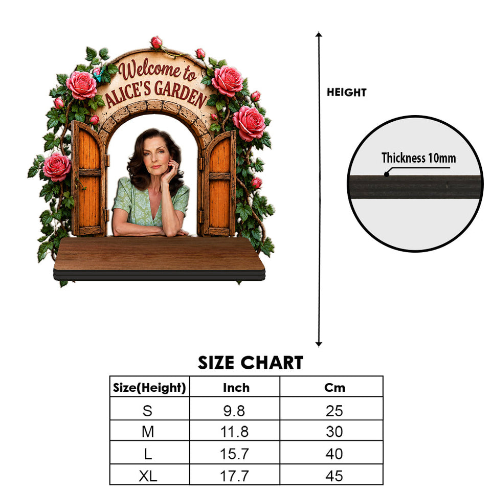 Love My Garden - Personalized Gardening Wooden Floating Shelf