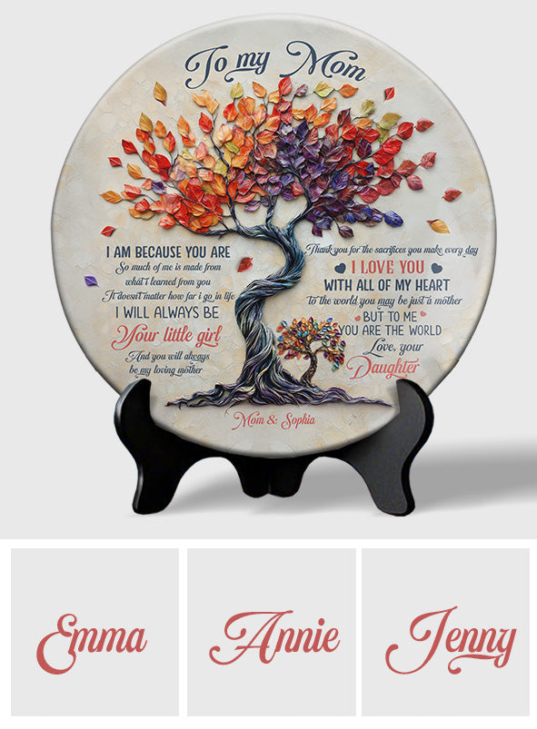 À ma maman - Assiette ronde en céramique personnalisée