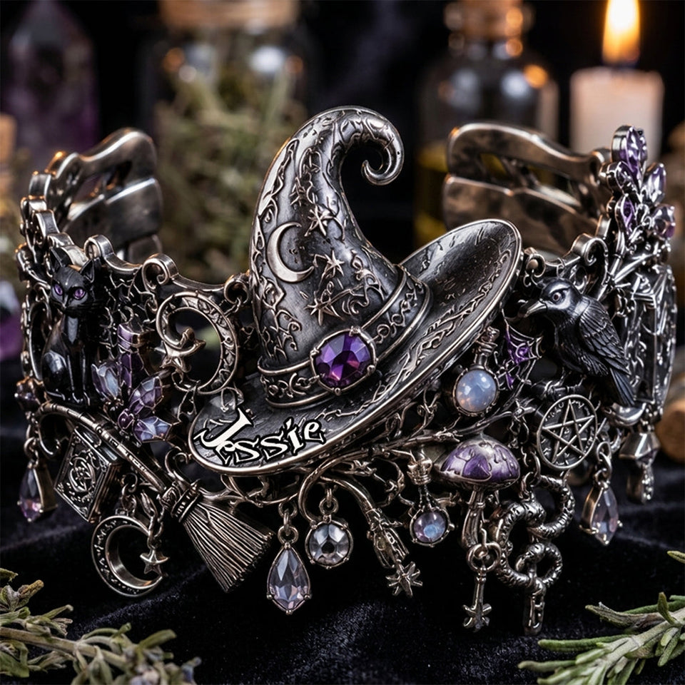 Enchanted Witch - Personalized Witch Bracelet & Ring Set