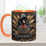 Bustin' Beards - Personalized Hunting Accent Mug