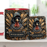 Bustin' Beards - Personalized Hunting Accent Mug