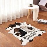 Farm House Decoration, Cowboy & Cowgirl Couple - Personalized Western Outfit Shaped Doormat/ Rug