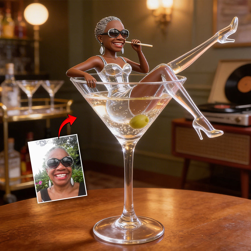 Retro Cocktail Martini Lovers - Personalized Cocktail Custom Shaped Acrylic Plaque