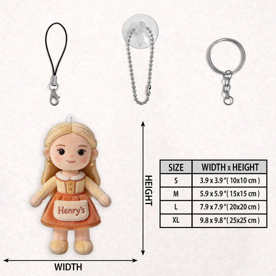 You Belongs To Me - Personalized Couple Plush Keychain