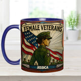 The Female Veteran - Personalized Veteran Accent Mug