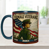 The Female Veteran - Personalized Veteran Accent Mug