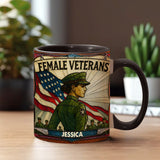 The Female Veteran - Personalized Veteran Accent Mug