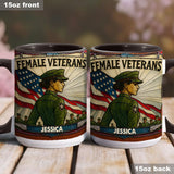 The Female Veteran - Personalized Veteran Accent Mug