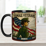 The Female Veteran - Personalized Veteran Accent Mug