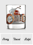 Love Motorcycle - Personalized Biker Whiskey Glass
