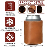 Cool Gift For Dad, Father's Day Gift - Personalized Father Leather Can Cooler