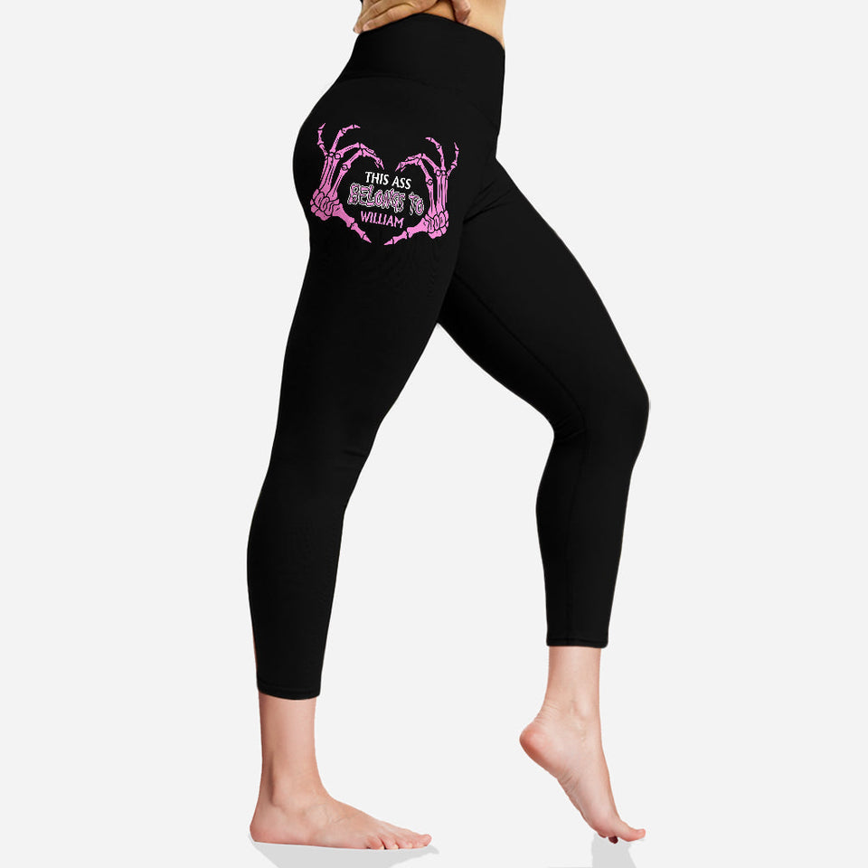 This Ass Belongs To - Personalized Couple Leggings