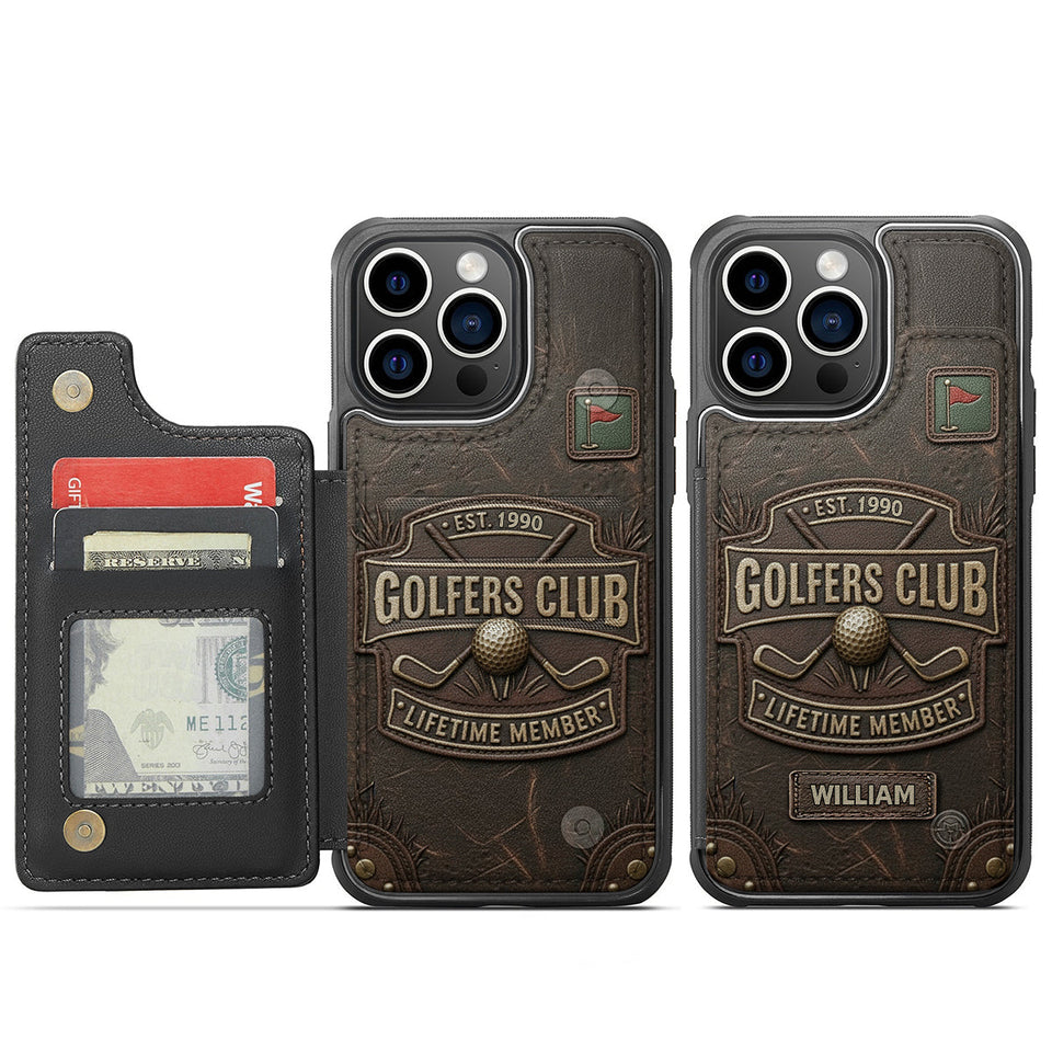 Life Time Golf Club Member - Personalized Golf Fully Printed Wallet Phone Case