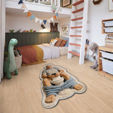 Custom Any Photo Doing Dad Shit - Personalized Father Non-Slip Tufted Rug