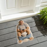 Custom Any Photo Doing Dad Shit - Personalized Father Non-Slip Tufted Rug