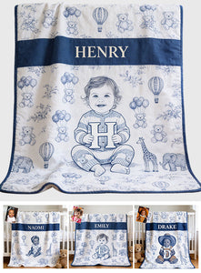 Custom Any Photo, Any Letter - Personalized Kid Blanket