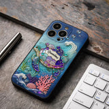 Grandma Turtle - Personalized Turtle 3D Embossed Leather Phone Case