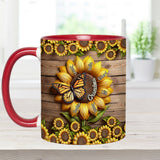 You Are My Sunshine Grandma Mom - Personalized Grandma Accent Mug