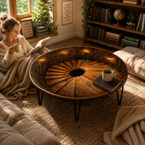 Bookworm Gift Idea - Personalized Book Table Custom Shape