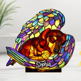 Sleeping Dachshund - Personalized Dachshund Acrylic LED Night Light