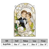Meaningful Anniversary Couple Gift - Personalized wedding 3D Printed Glass Suncatcher