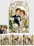 Meaningful Anniversary Couple Gift - Personalized wedding 3D Printed Glass Suncatcher