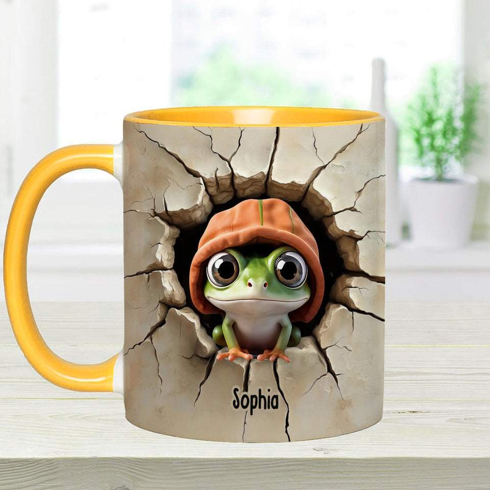 Cute Frog - Personalized Frog Accent Mug