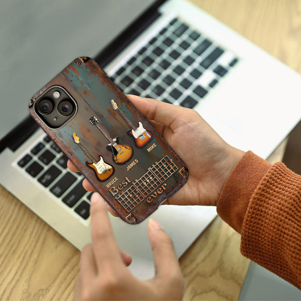 Best Guitar Dad Ever - Personalized Guitar Full Print Phone Case