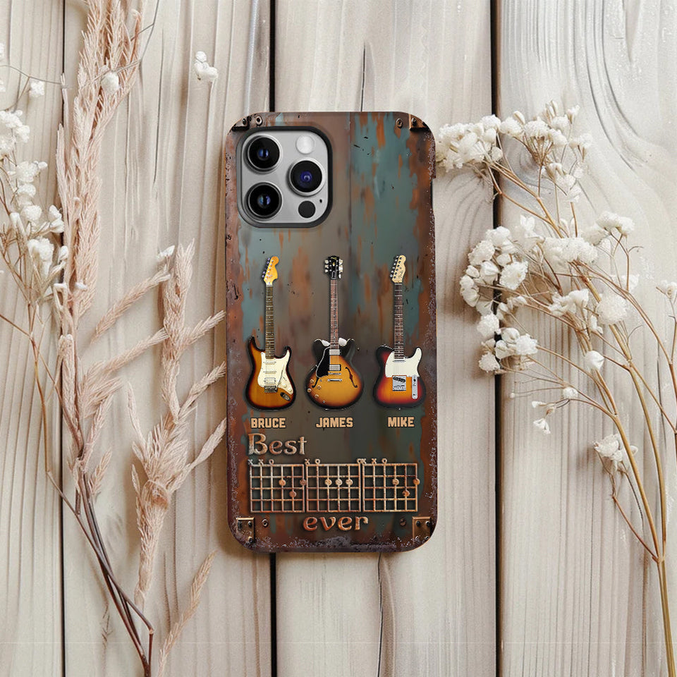 Best Guitar Dad Ever - Personalized Guitar Full Print Phone Case