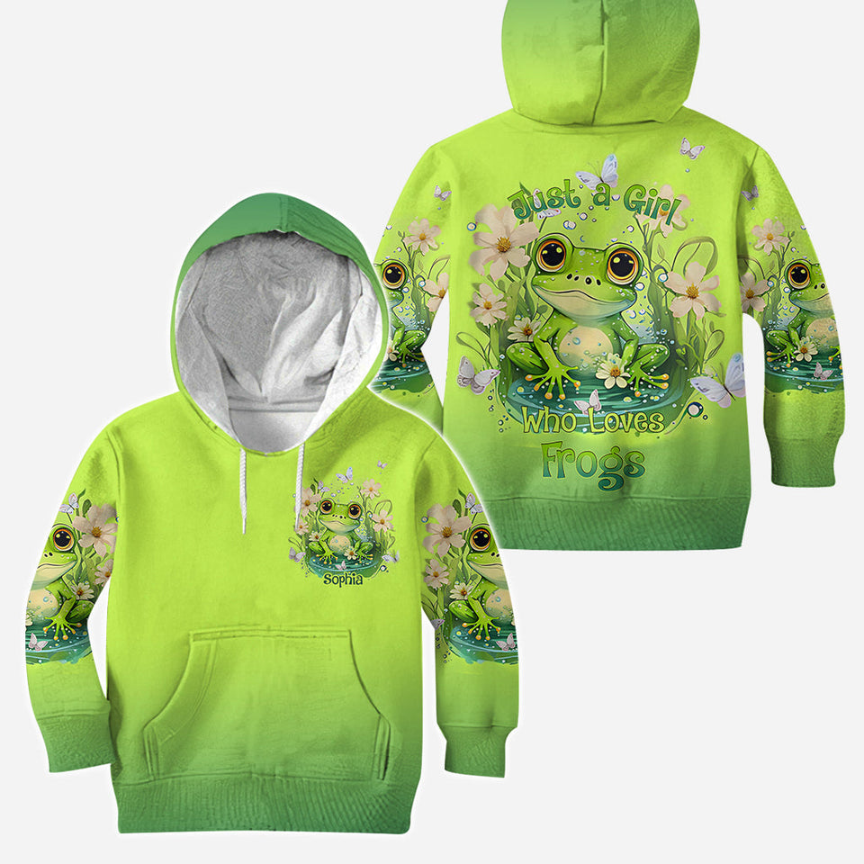 Just A Girl Who Love Frogs - Personalized Frog Hoodie and Leggings