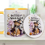 Cat Witch - Personalized Cat Accent Mug & Coaster