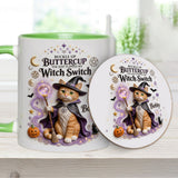 Cat Witch - Personalized Cat Accent Mug & Coaster