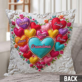 Best Grandma/ Mom Ever - Personalized Grandma Throw Pillow